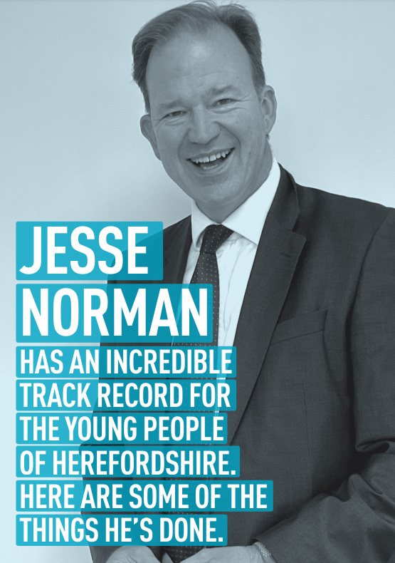 Jesse Norman's election leaflet on supporting young people in Herefordshire