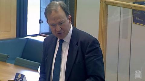 Jesse Norman MP speaking in a Westminster Hall debate in the Boothroyd Room, Portcullis House