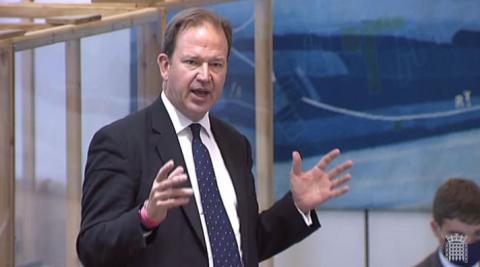 Jesse Norman MP speaking in a Westminster Hall debate in the Boothroyd Room, Portcullis House